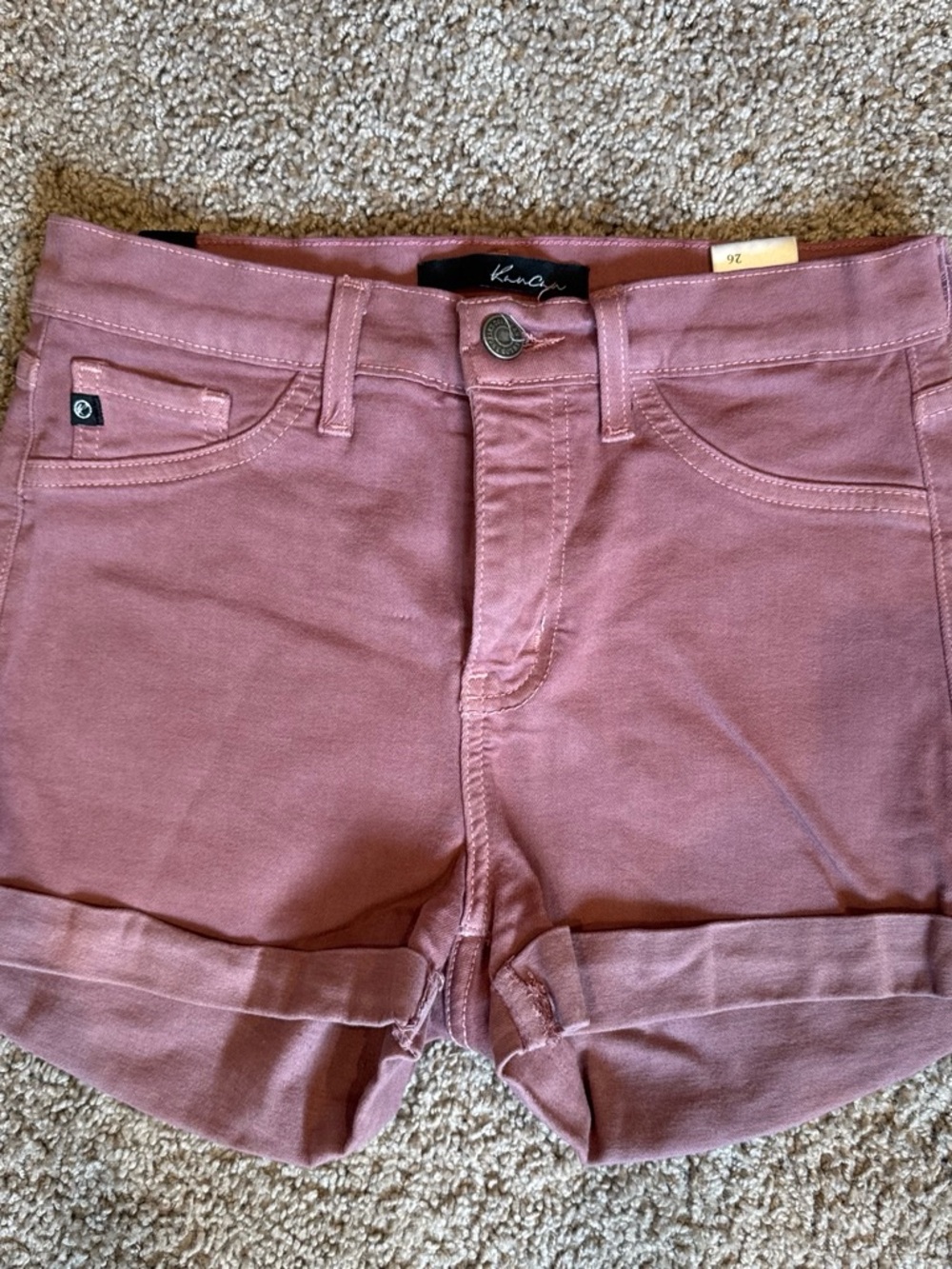 Kancan Mauve Roll-Cuff Women's Shorts